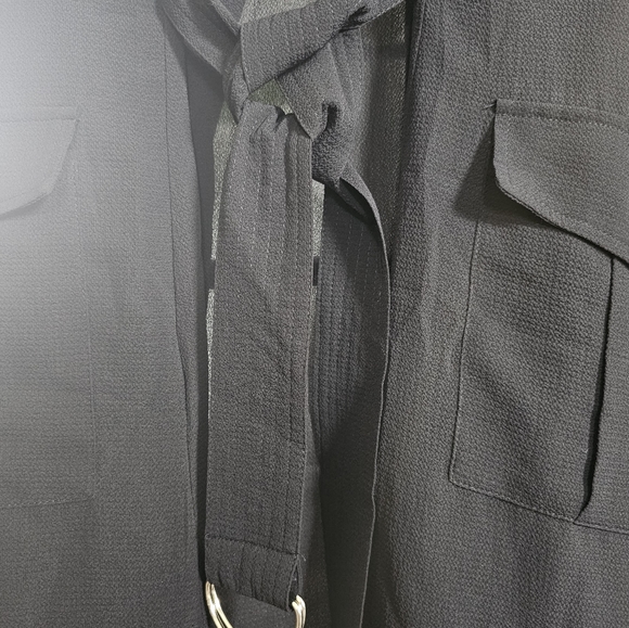 Black Crep Trench style Jacket from Le Château - Picture 4 of 5